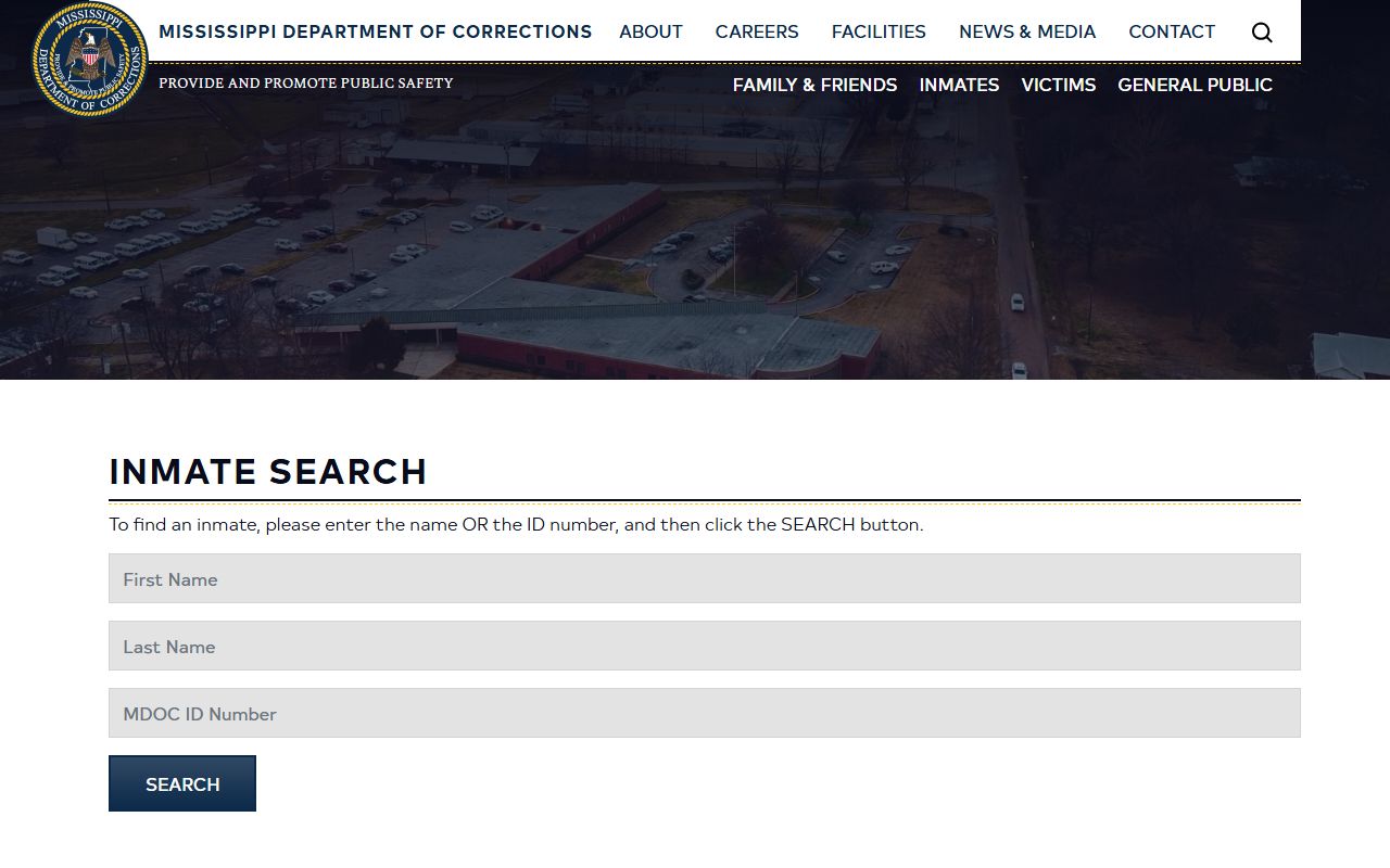 Attala County inmate lookup MDOC search fields for sentenced prisoners